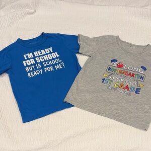 School Days Blue and Gray Kids T-Shirts Set